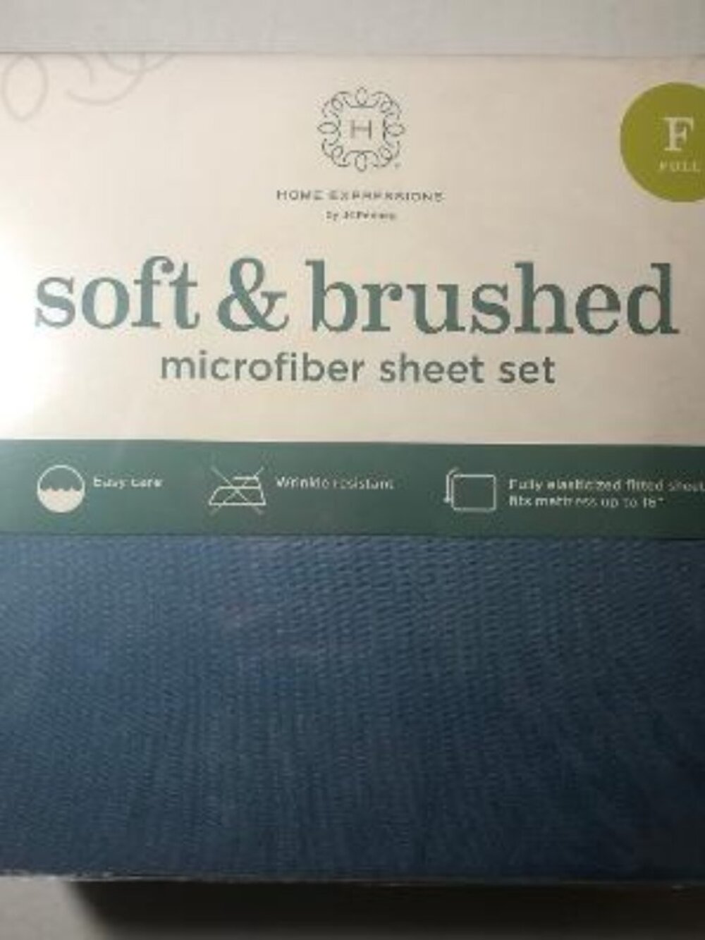 Home Expressions Microfiber Sheet Set - Full Size- Blue Dusk NEW JCPenney